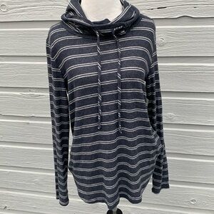 Stitch Fix Pink Clover Poplar Cowl Neck Striped Knit tunic Top Small